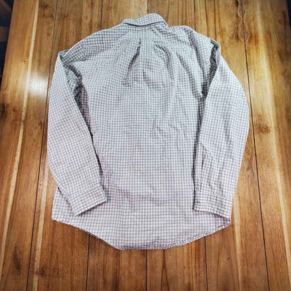 Polo Ralph Lauren Button Down Shirt Mens Large Grey Gingham Classic Fit Cotton - Picture 4 of 8